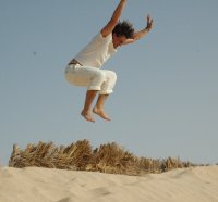 Jump in the sand