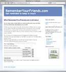 RememberYourFriends.com beta version