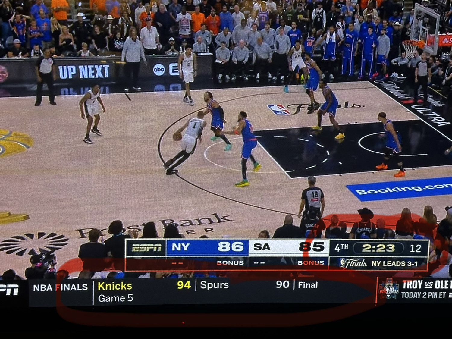NBA finals, day after on YouTube TV reveals the end score