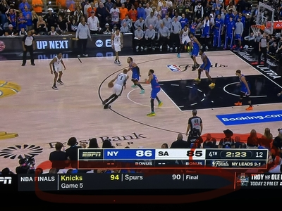 NBA finals, day after on YouTube TV reveals the end score