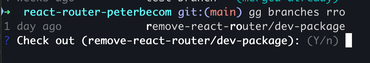 gg branches fuzzy finder