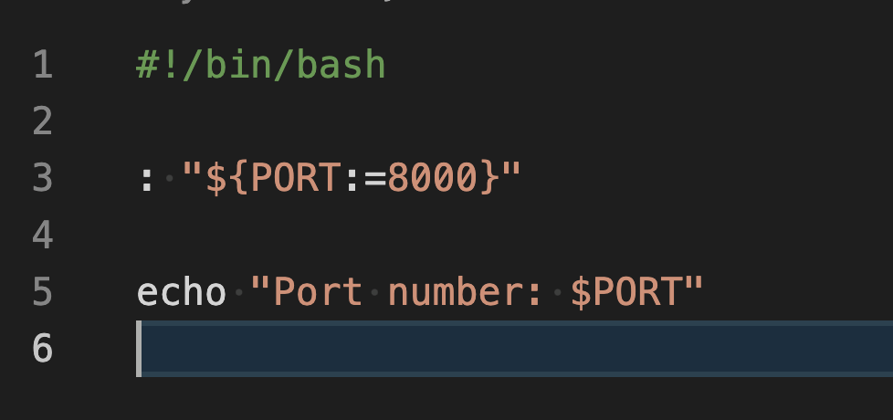 Default environment variables in Bash - Peterbe.com