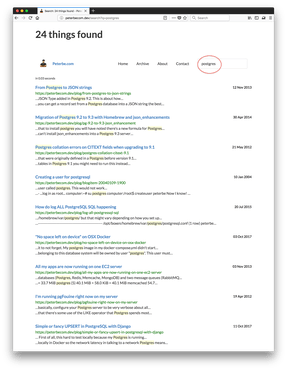 Searching for 'postgres'