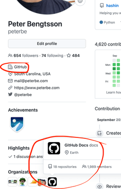 GitHub profile