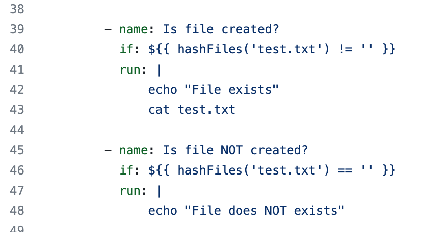 How to run a GitHub Action workflow step if a file exists - Peterbe.com