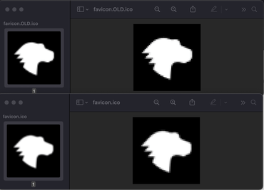 Old and new favicon.ico